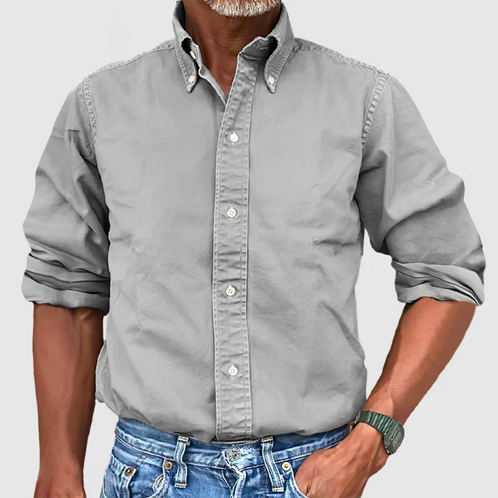 Timeless Classic Men’s Long-Sleeved Shirt – Comfort and Versatility