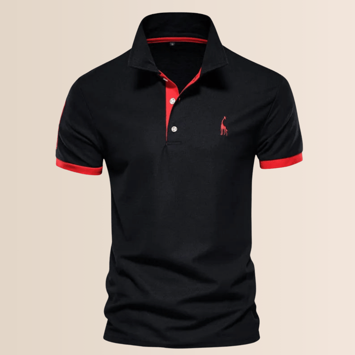 Men’s Cotton Stand Collar Polo Shirt
