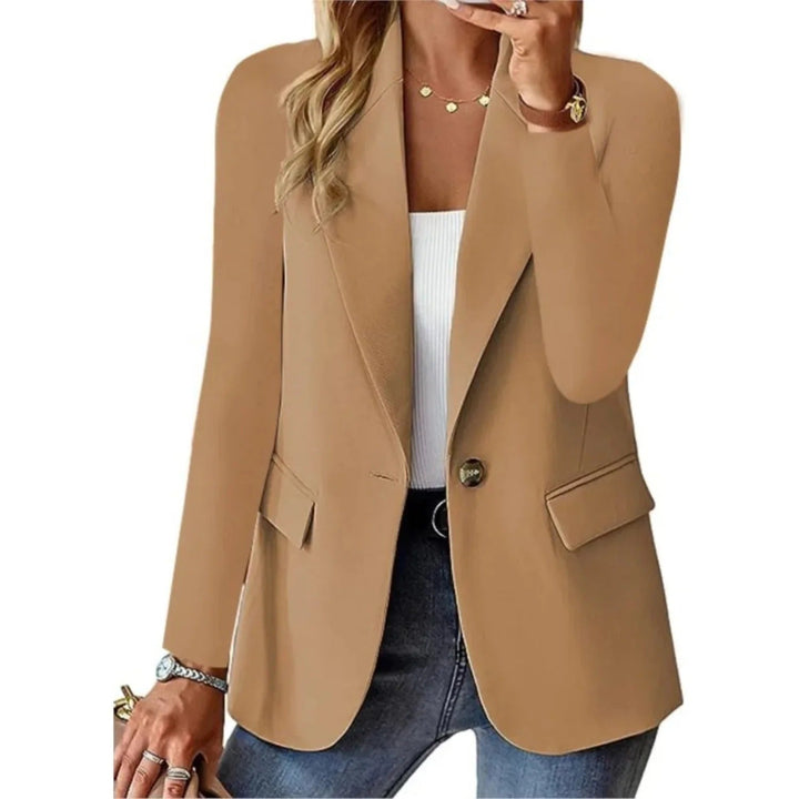 Women's Casual Solid Blazer – Elevate Your Style with Timeless Elegance