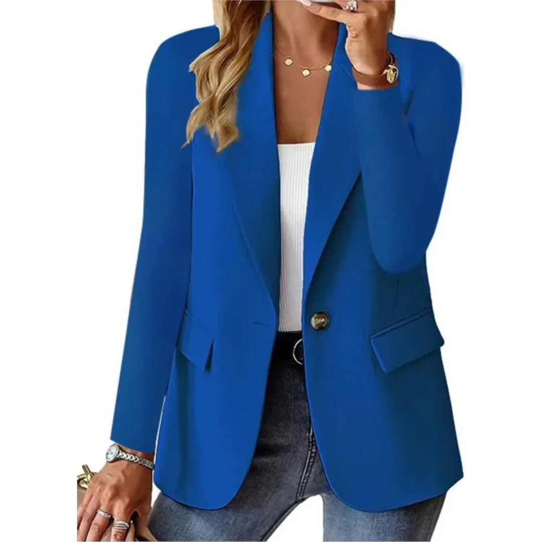 Women's Casual Solid Blazer – Elevate Your Style with Timeless Elegance