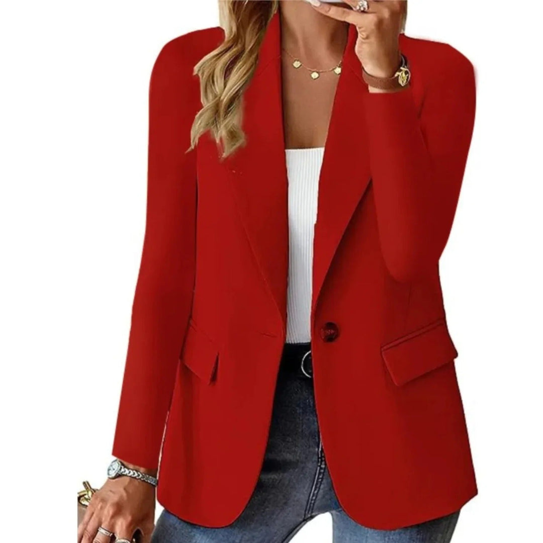 Women's Casual Solid Blazer – Elevate Your Style with Timeless Elegance