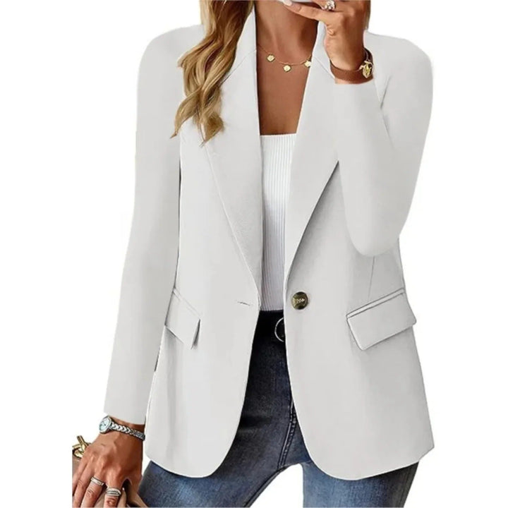 Women's Casual Solid Blazer – Elevate Your Style with Timeless Elegance