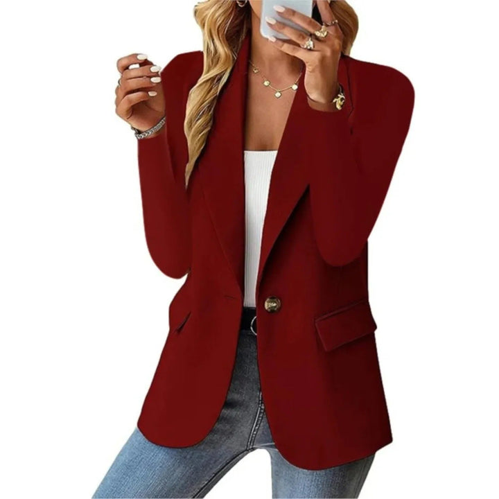 Women's Casual Solid Blazer – Elevate Your Style with Timeless Elegance