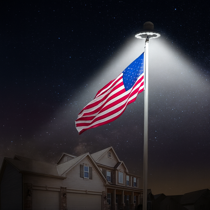 Solar Powered Flagpole Light