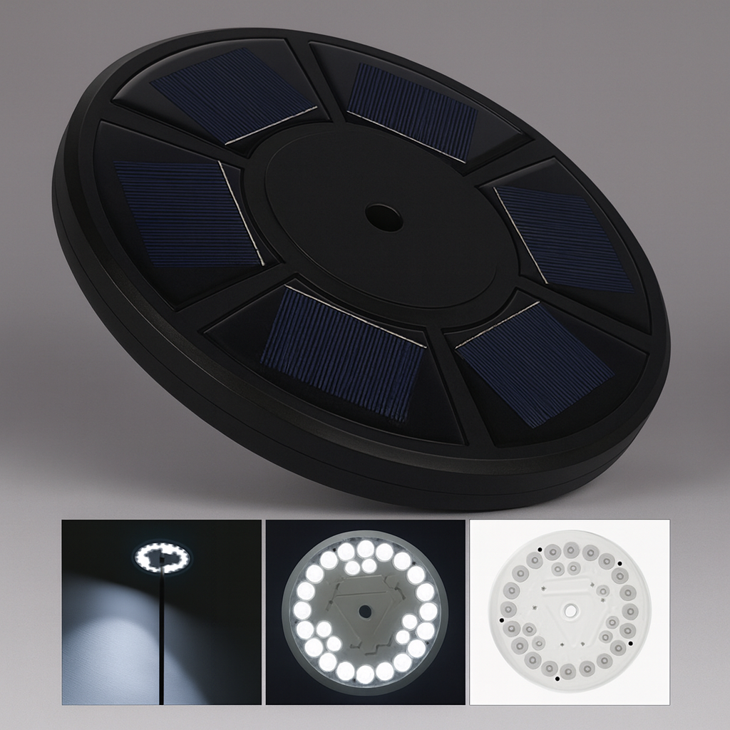 Solar Powered Flagpole Light