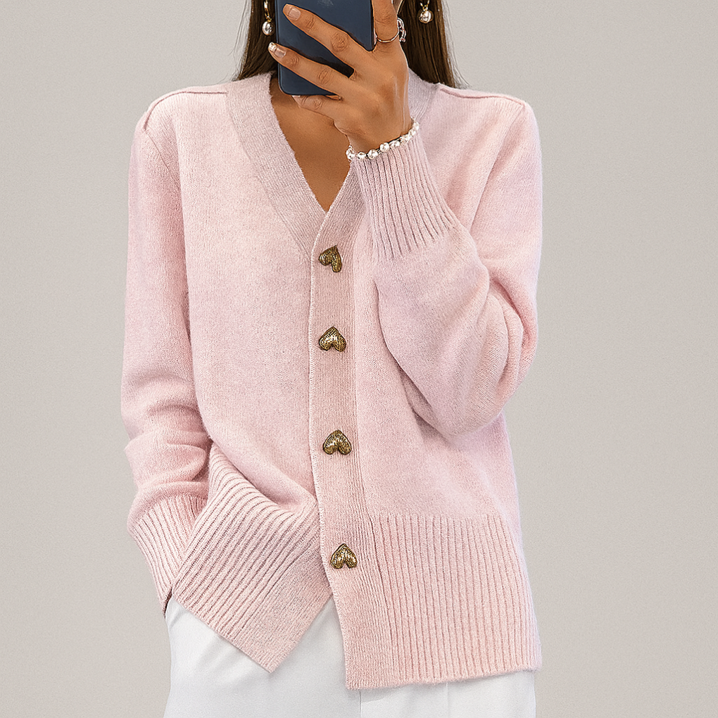 Cozy V Neck Knitted Cardigan