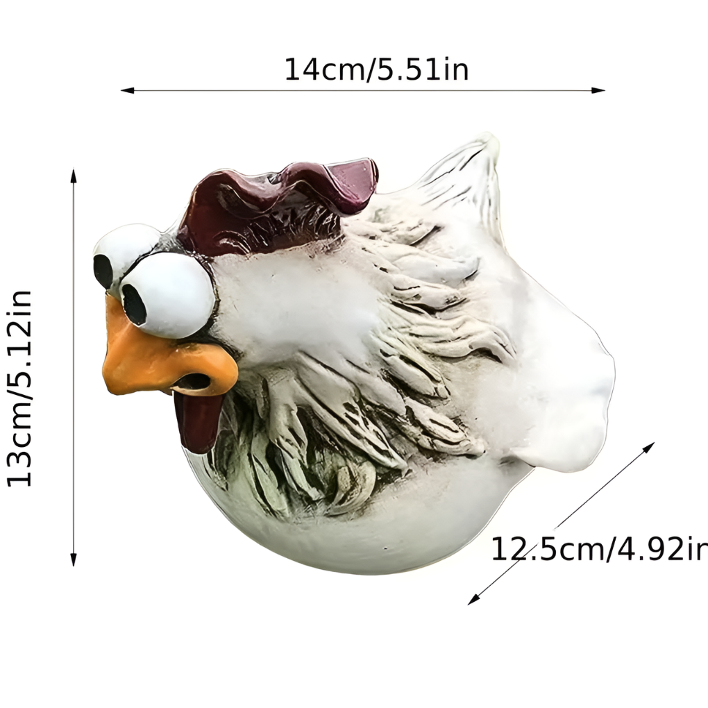 Whimsical Rooster Fence Ornaments