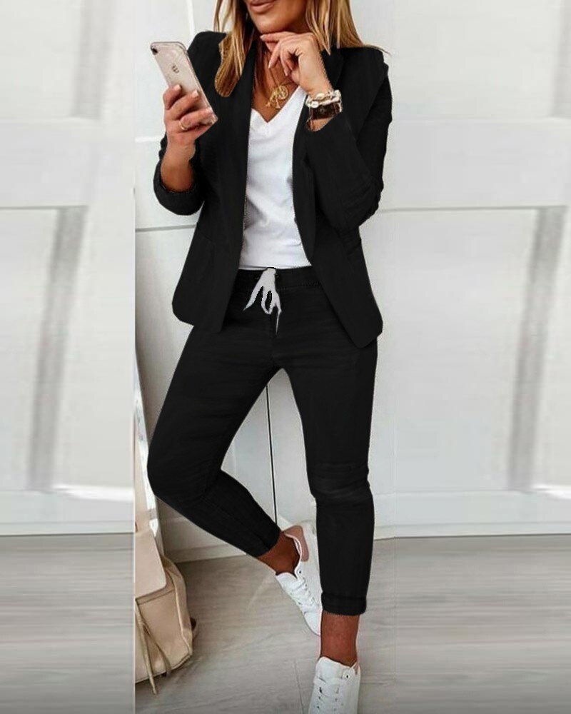 Stylish Blazer and Trousers Set for Women – Noble