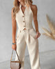 Two-Piece Women's Set with Sleeveless Top and Trousers