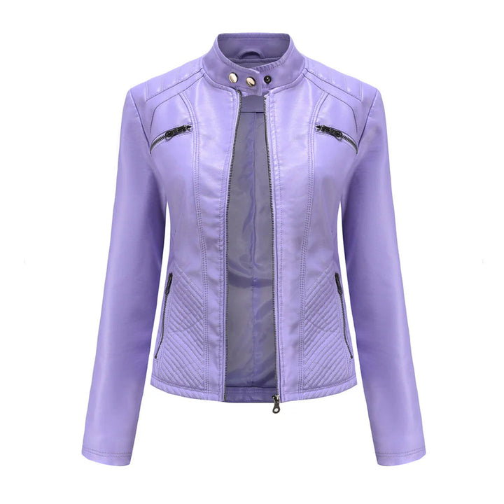 Stylish Faux Leather Women's Jacket