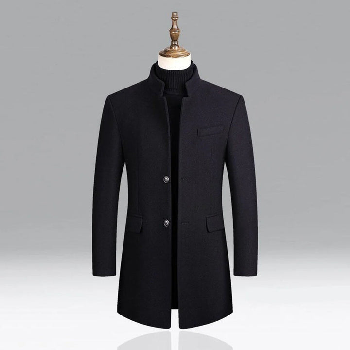Men’s Elegant Wool Classic Coat Timeless Formal Layer