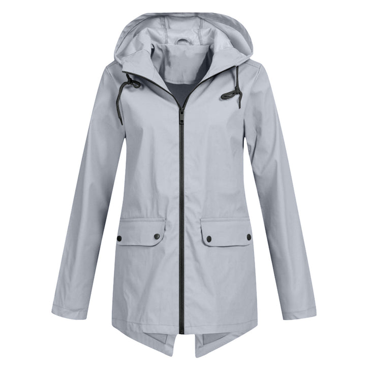 water-resistant Women's Mid-Length Jacket with Zipper