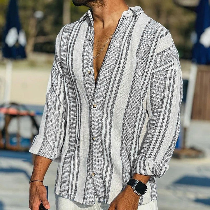 Men's Long Sleeve Striped Shirt