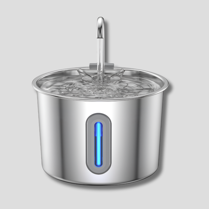 Stainless Steel Water Fountain for Cats & Small Dogs
