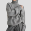 Women's Thick Cashmere-Like Winter Sweater with High Collar