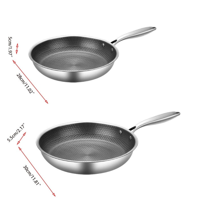 Premium Stainless Steel Non-Stick Pan – Effortless Cooking with Modern Design