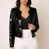 Elegant Glitter Long Sleeve Cardigan Jacket