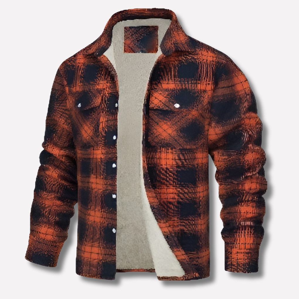 Cotton Checked Flannel Lumberjack Shirt