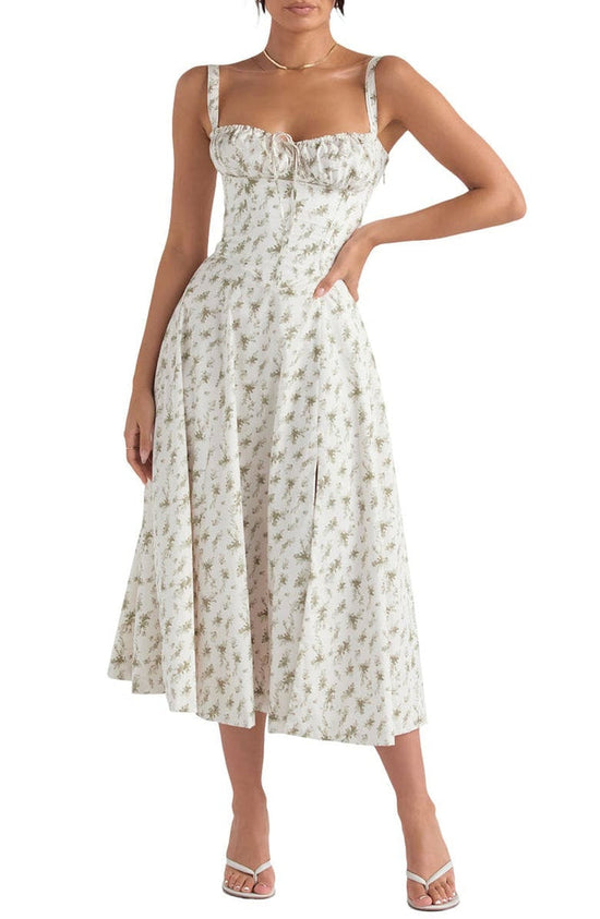 Floral Waist-Shaping Dress