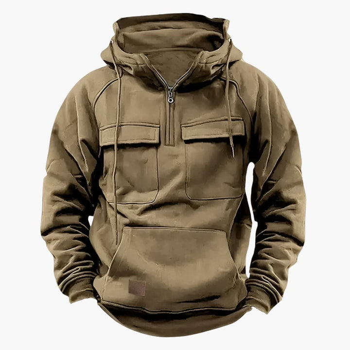 Men’s Half-Zip Hoodie with Chest Pockets