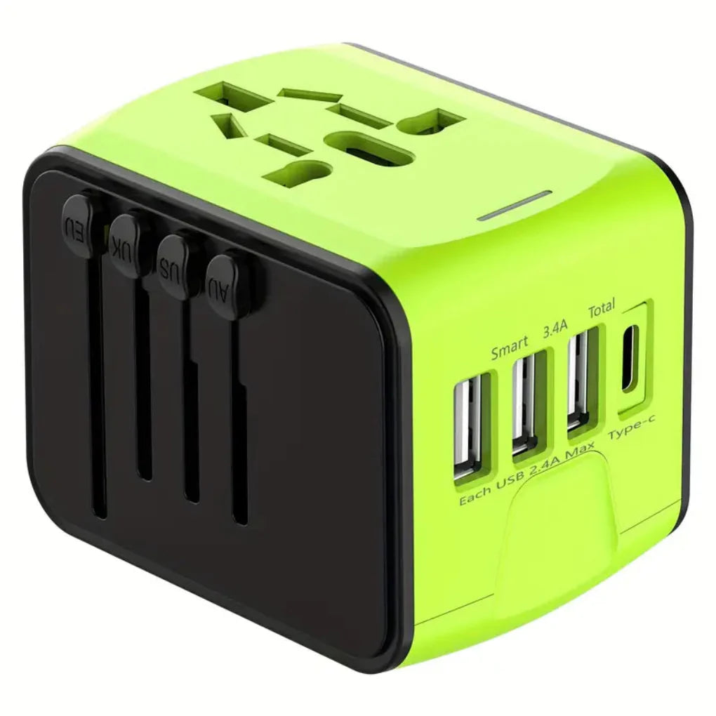 International Travel Plug Adapter Compact, Safe & Fast Charging for Global Use