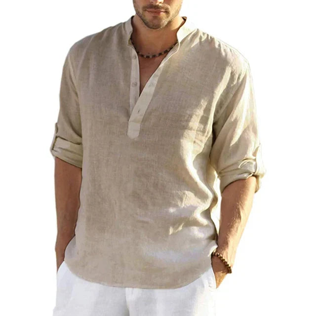 Sander Men's Summer Linen Shirt – Lightweight Sophistication for Warm-Weather Days