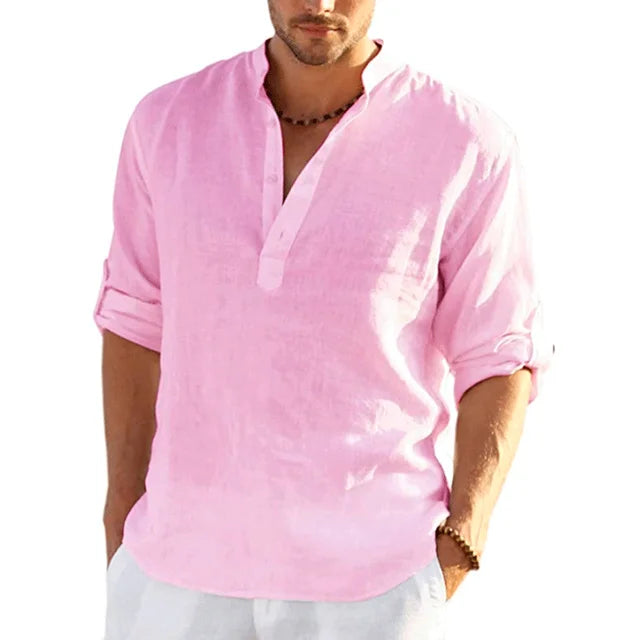 Sander Men's Summer Linen Shirt – Lightweight Sophistication for Warm-Weather Days