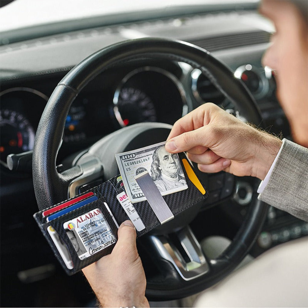 Slim RFID Wallet with Money Clip