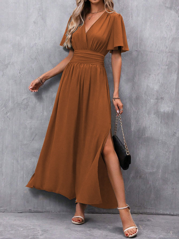 Women’s Elegant V-Neck Maxi Dress