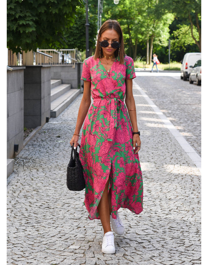 Summer Maxi Dress with Floral Print
