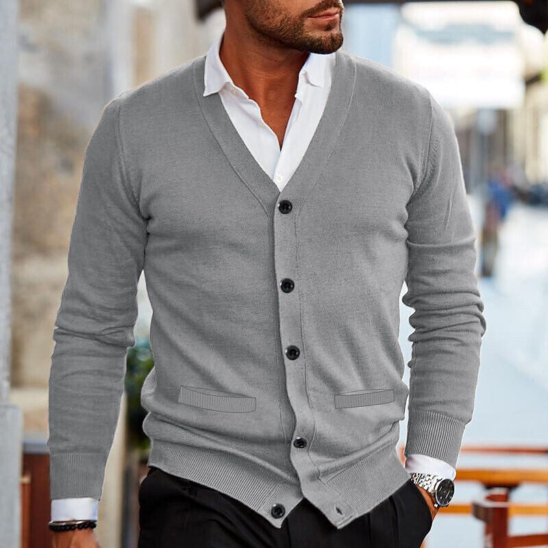 Button-Up Cardigan for Men