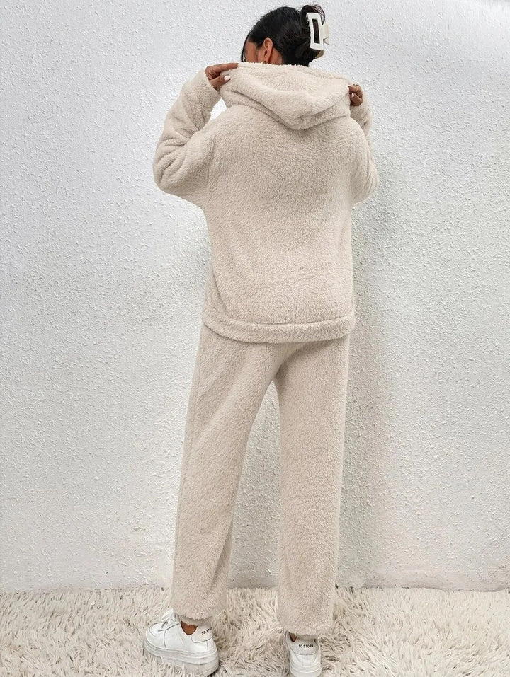 Ultra-Comfortable Teddy Lounge Set with Hoodie