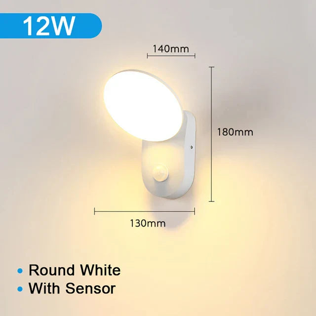 Waterproof Outdoor Wall Light with PIR Motion Sensor (12W)