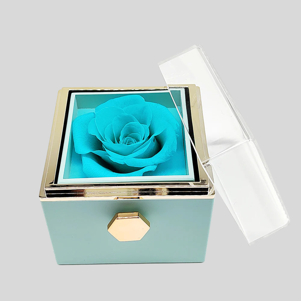 Eternal Rose With Custom Engraved Necklace