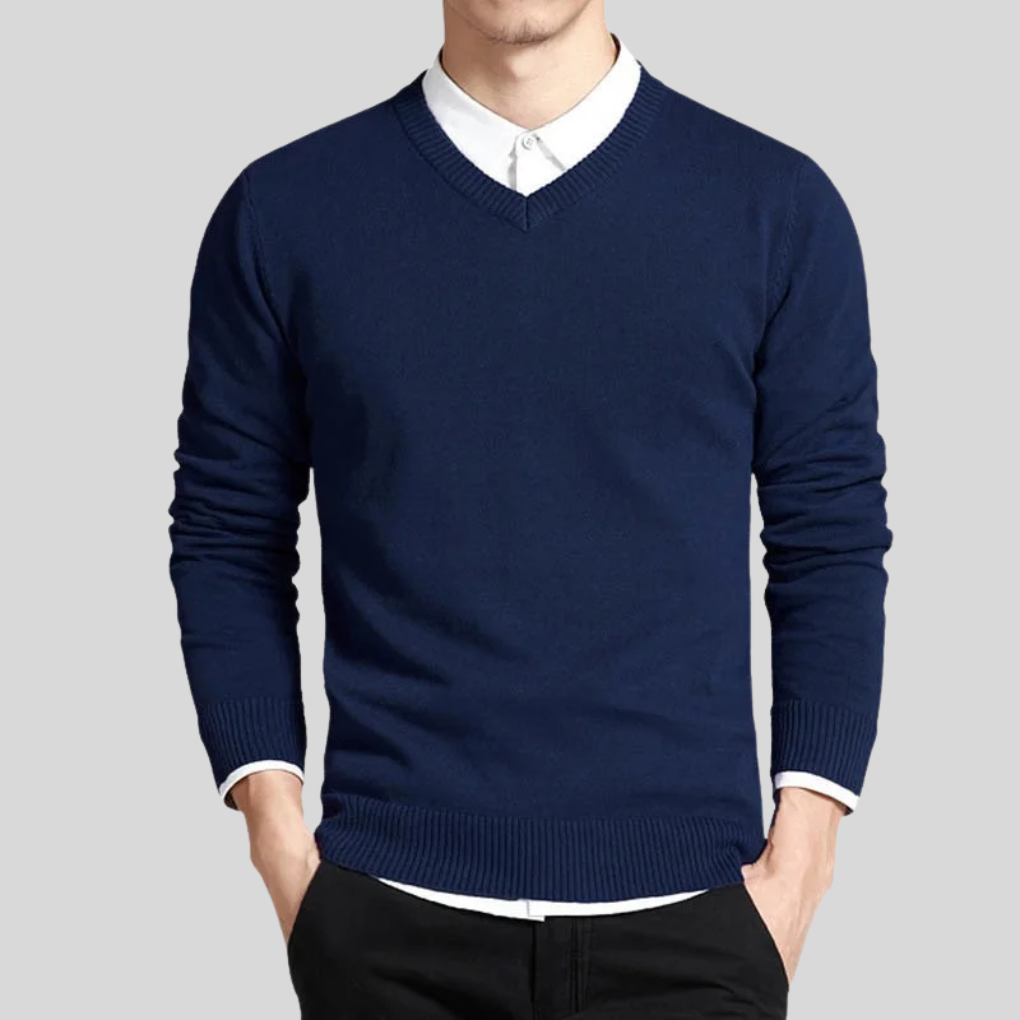 Men’s V-Neck Cotton Sweater