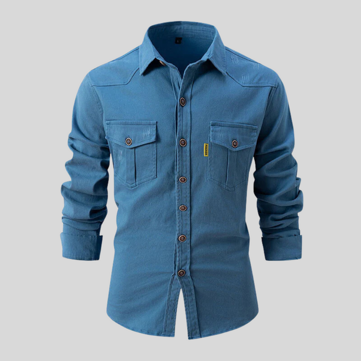 Men’s Work-Day Shirt – Heavy-Duty Design with Everyday Utility