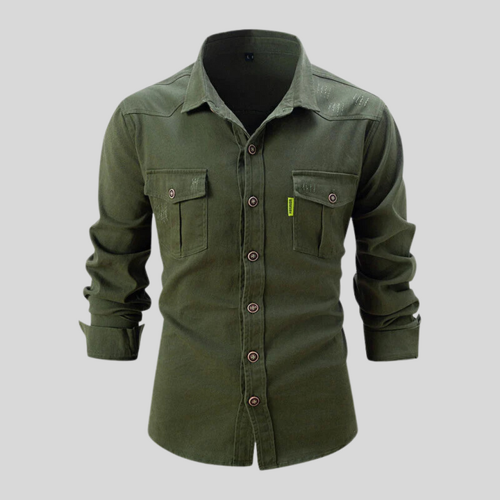 Men’s Work-Day Shirt – Heavy-Duty Design with Everyday Utility