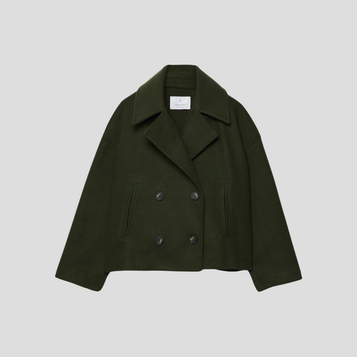 Chic Double-Breasted Short Coat – Elegant & Timeless