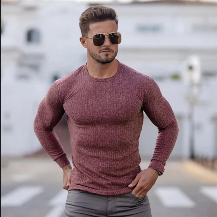 Men’s Knit Crewneck Sweater – Casual Layer with Timeless Palette