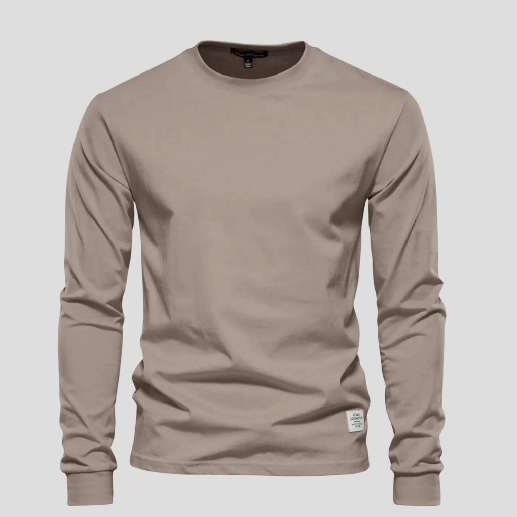 Men’s Long-Sleeved Round-Neck Shirt