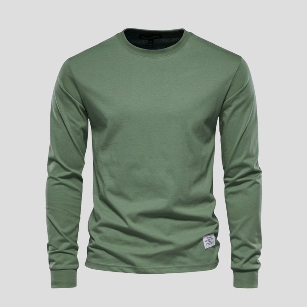 Men’s Long-Sleeved Round-Neck Shirt