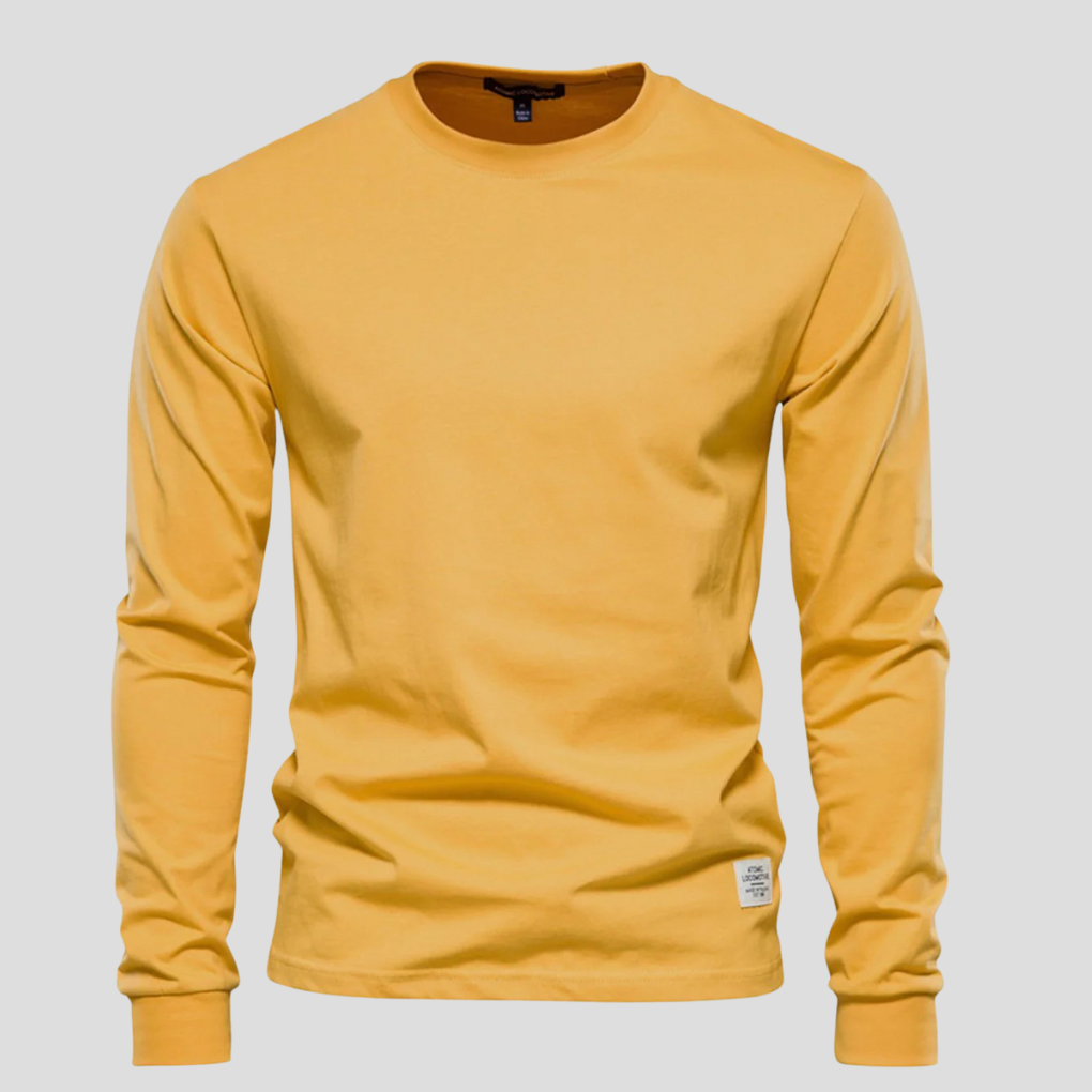Men’s Long-Sleeved Round-Neck Shirt