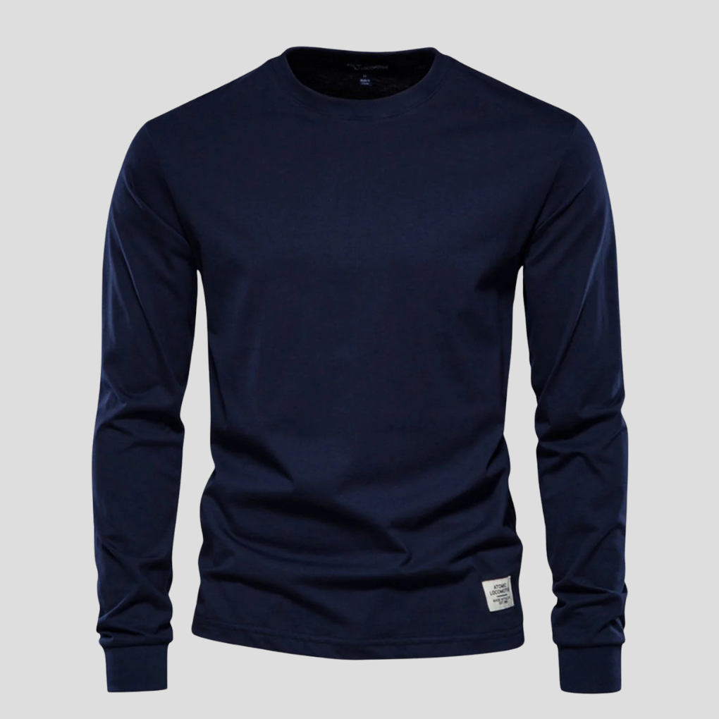 Men’s Long-Sleeved Round-Neck Shirt