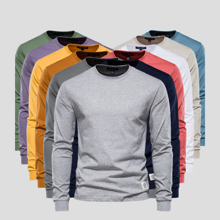 Men’s Long-Sleeved Round-Neck Shirt