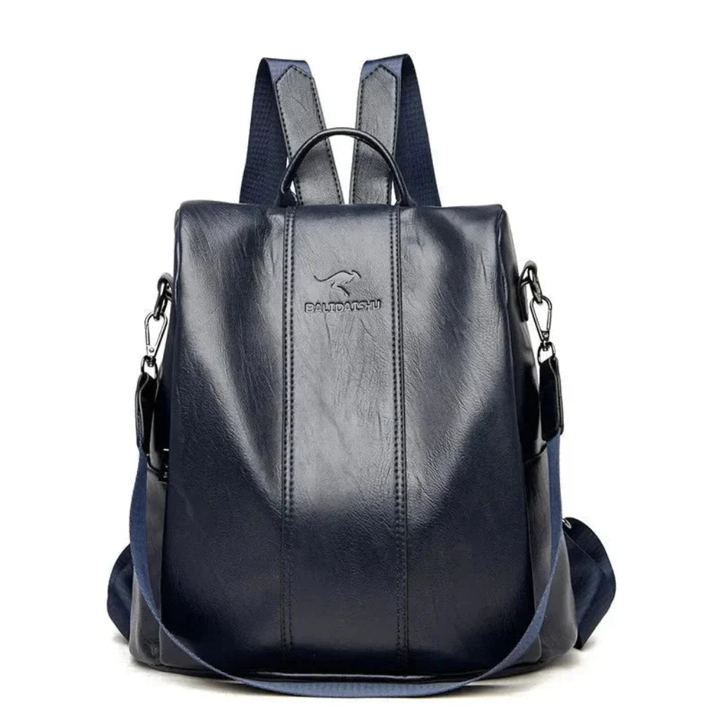 Chic Anti-Theft Backpack for Women – Stylish Leather Design with Concealed Storage