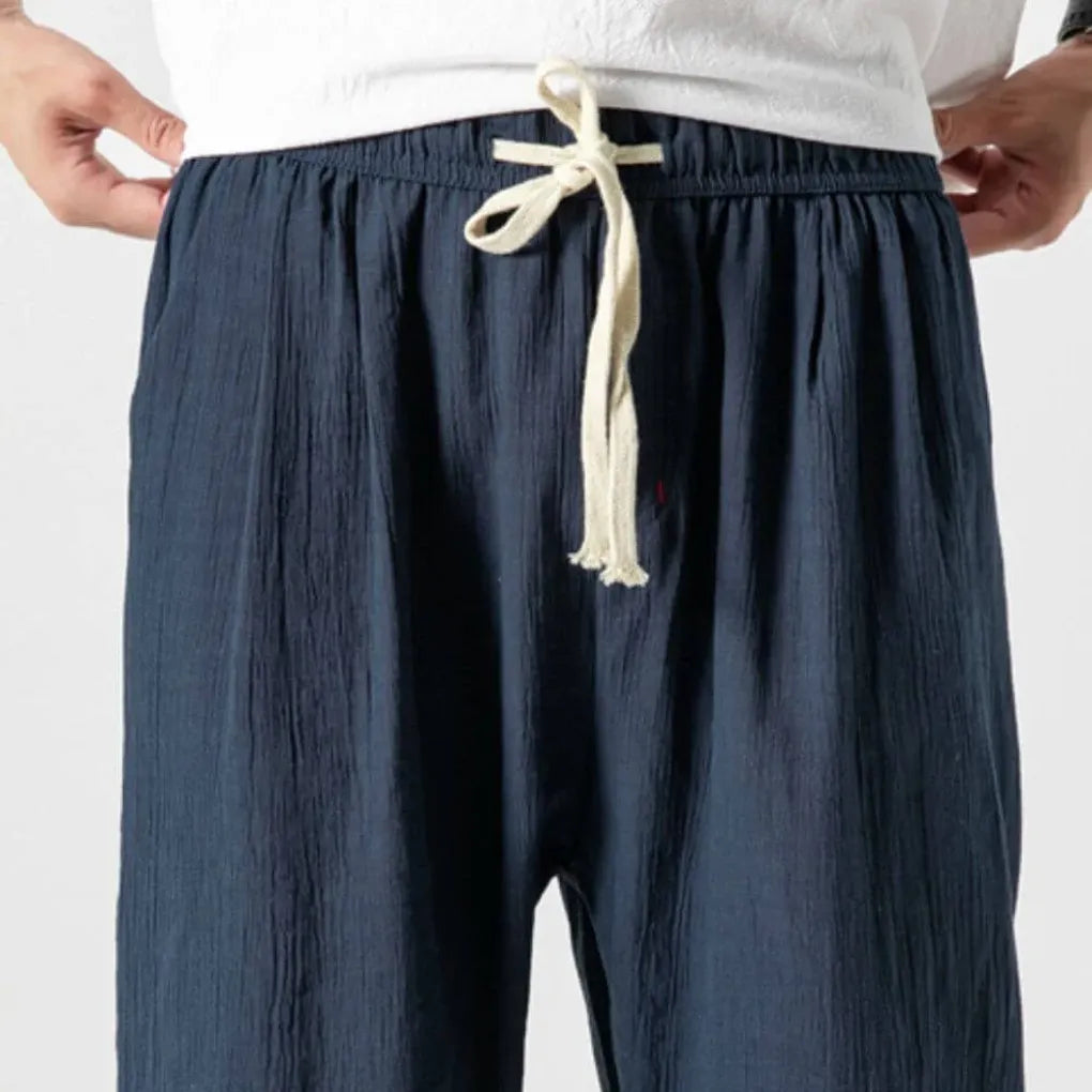 Men’s cottonmix-Linen Comfort Pants – Lightweight Everyday Wear