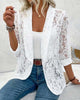 Elegant Lace Trim Blazer