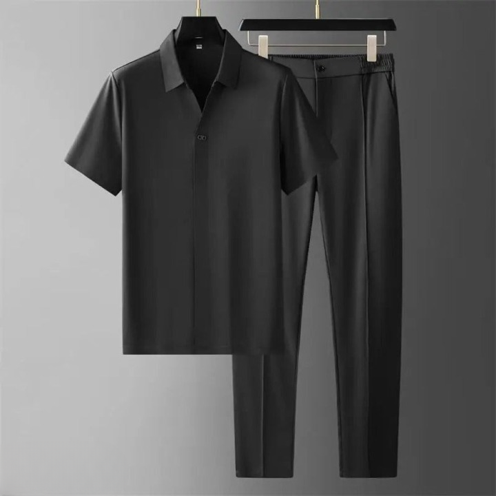 Luxury Two-Piece Set Polo and Trousers Summer Changing Season Men