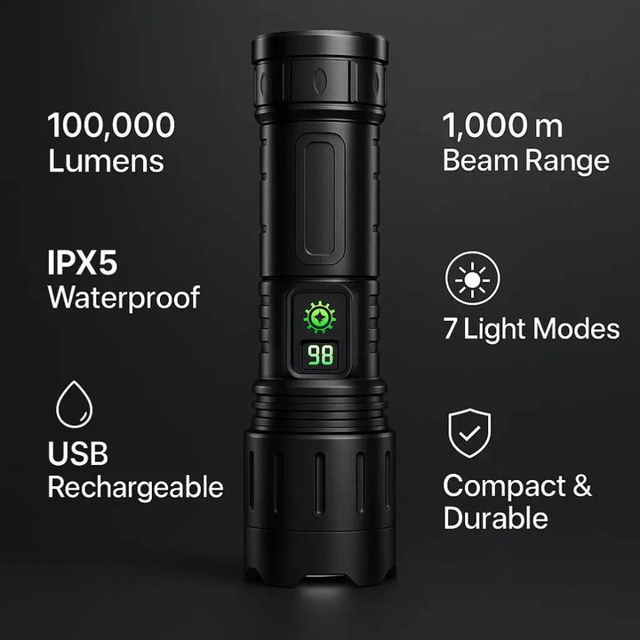 100000 Lumen Flashlight
