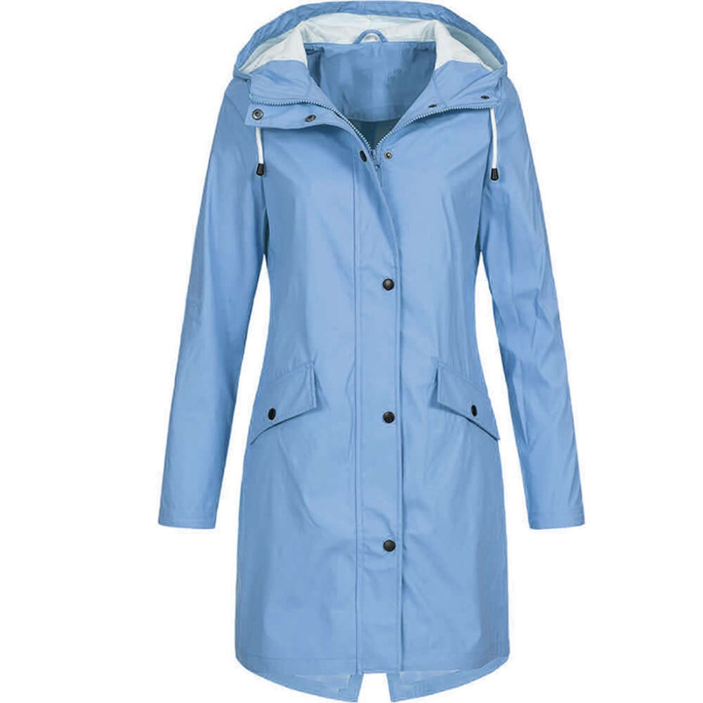 Women's Water-resistant Hooded Raincoat